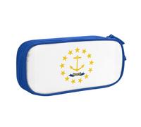 OAZCVBNN Rhode Island State Flag Print Pencil Case Storage Makeup Erasers Penne Studenti Scuola Ufficio Multi-Scene Uso, Blu, taglia unica, Set di zaini per la scuola