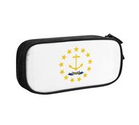 OAZCVBNN Rhode Island State Flag Print Pencil Case Storage Makeup Erasers Penne Studenti Scuola Ufficio Multi-Scene Uso, Nero , taglia unica, Set di zaini per la scuola