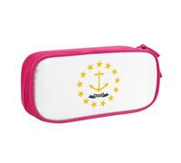 OAZCVBNN Rhode Island State Flag Print Pencil Case Storage Makeup Erasers Penne Studenti Scuola Ufficio Multi-Scene Uso, rosa, taglia unica, Set di zaini per la scuola