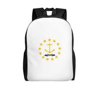 OAZCVBNN Rhode Island State Flag Print Unisex Outdoor Pendolari Zaino Elegante per Viaggi Quotidiano Grande Capacità