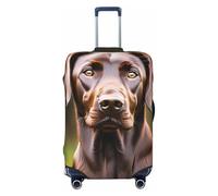 OAZCVBNN Valigia lavabile universale elastica per bagagli con stampa Labrador Retriever marrone accessorio da viaggio, Nero , S, Bagaglio a mano