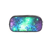 OAZCVBNN Verde Blu Viola Galaxy Stampa Ragazzi Ragazze per Cancelleria Trasparente Organizzatore Cancelleria Astuccio Forniture