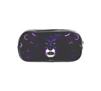 OAZCVBNN Viola Nero Goth Spooky Stampa Ragazzi Ragazze per Cancelleria Trasparente Organizzatore Cancelleria Astuccio Forniture