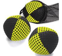 oazoxcx Palline da giocoliere per principianti e professionisti, set di 3 palline da giocoliere a forma di sacchetto di fagioli, kit da giocoliere durevole (Nero - Giallo)
