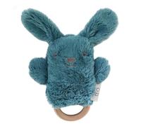 OB DESIGNS - peluche musicale neonato morbido, con anello massaggiagengive in legno di faggio, imbottitura di materiale ecologico, lavabile in lavatrice, cm 15x10