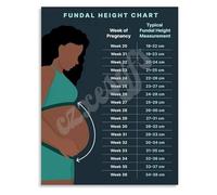OB GYN Clinic Wall Art Fundal Height Measurement Guide Poster for Pregnancy Care Nursing Students Midwife Gift Office or Exam Room Decor(Unframed,08x12inch(20x30cm))