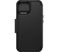 OtterBox Cover per iPhone 15 Pro Strada per MagSafe, resistente a shock e cadute, vero cuoio, 2 slot carte di credito, testata 3x vs norme MIL-STD 810G, Nero