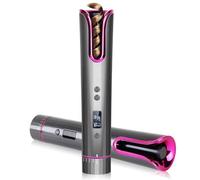 OBA Arricciacapelli Automatico Cordless, Ricaricabile USB, Display LCD, Timer 8-18s, Temperatura 150-200°C, Piastra in Ceramica