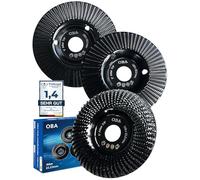 OBA Disco per Meuleuse in Legno 125mm, 3 Pezzi Dischi Abrasivi per Modellare, Levigare e Scultura, Dischi per Meuleuse Angolare, Foro di Raffreddamento Automatico