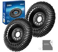 OBA Disco Smerigliatrice per Legno 125mm x 22.2mm, 2 pezzi Mola Disco Abrasivo per levigatura Intaglio Legno, Lucidatura Modellatura