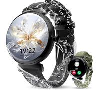 OBA Smartwatch OUKITEL BT30 schermo HD da 1,04", nero e cinturino verde, Bluetooth, contapassi, cardiofrequenzimetro, monitoraggio sonno, 100 modalità sportive, impermeabile IP68, per Android e iOS