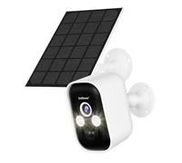 SriHome SH033B Telecamera Wi-Fi Batteria Senza Fili,Visione Notturna a Colori, Rilevamento Persona,IP65,Audio,Pannello Solare