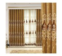 ObaBO 1 Pezzo Ricamato Semi Sheer Tende, Doppio Strato, Stile Europeo Ricamato Voile Curtain per Farmhouse Soggiorno Camera da Letto, Punching,B-110 * 84in