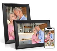 Obafepd - Cornice digitale con WiFi Touch da 10,1 pollici, cornice digitale HD IPS da 16 GB, cornice elettronica intelligente, cornici per foto di telefono, foto e video, nonni, Natale,