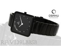 Obaku Denmark Orologio da Donna V139LBBSB Sportivo Acciaio Inox Nero Quadrati