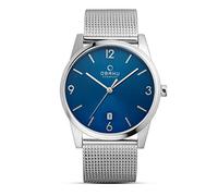 Obaku Denmark - Orologio da uomo di design con cassa in titanio e cinturino in acciaio inox - Colore: ciano - Moderno orologio da uomo creato secondo le tradizioni di design scandinavi.