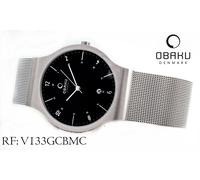 OBAKU Denmark Orologio Uomo Acciaio Inox Melanaiseband V133GCBMC Classico 38mm