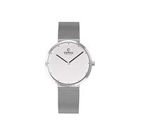 Obaku Denmark Papir e Papir Lille Orologio da uomo e da donna con cassa di soli 4,9 mm di spessore, con cristallo zaffiro, cassa in acciaio inox e cinturino in rete, colore: acciaio, ombra, onice