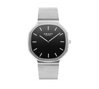 Obaku OKTANT Onyx V253GXCBMC - Orologio analogico da uomo con quadrante nero, nero, Cinturino
