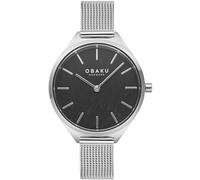 Obaku Orologio Analogico al Quarzo Donna con Cinturino in Acciaio Inossidabile V257LHCNMC
