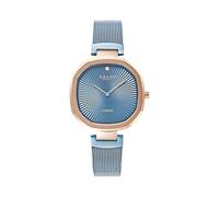 Obaku Orologio analogico da donna con quadrante blu - V277LXVMMA, marrone chiaro::blu