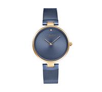 Obaku Orologio da donna con diamanti in acciaio blu, Bracciale