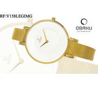 OBAKU V158LEGIMG Sportivo Orologio Acciaio Inox Dorato Con Milanese Nastro