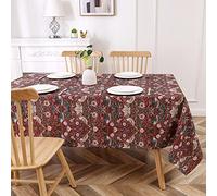Obal William Morris Tovaglia dal design originale Tovaglia rettangolare resistente all'acqua, decorazione da tavola da cucina, lavabile, 180 x 140 cm (ladro di fragole rosse)