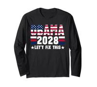Obama 2028 US Flag Michelle Barack Obama 2028 Maglia a Manica