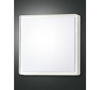 Oban IP65 Plafoniera quadrata 30 policarbonato esterno bianco con sensore