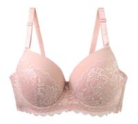 OBASDFD Big Size Underwire Bra Support Comfort Wireless T-Shirt Lingerie Everyday Wear, Black, 40DD(Light Pink,36DD)