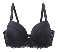 OBASDFD Big Size Underwire Bra Support Comfort Wireless T-Shirt Lingerie Everyday Wear, Black, 40DD(Purple,42DD)