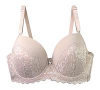 OBASDFD Big Size Underwire Bra Support Comfort Wireless T-Shirt Lingerie Everyday Wear, Black, 46C(Khaki,46D)