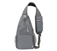 OBASDFD Borse A Tracolla Impermeabili Da Donna, Approvate For Lo Stadio Con Tasca Frontale, Eleganti For I Concerti(Grey)