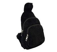 OBASDFD Borse A Tracolla Impermeabili Da Donna, Approvate For Lo Stadio Con Tasca Frontale For Concerti, Zaino Lavoro Uomo(Black)