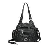 OBASDFD Borse estive da donna 2026 a tracolla retrò con borchie a piccole Borsa a(Black)