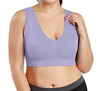 OBASDFD Bra Plus Ultra Thin Size Full Cup Tops Large Colour Sports Women's Blouse, Red (Watermelon Red), XXL(Purple,5XL)