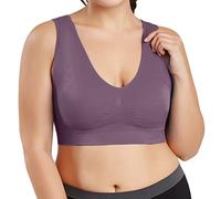 OBASDFD Bra Plus Ultra Thin Size Full Cup Tops Large Colour Sports Women's Blouse, Red (Watermelon Red), L(Brown,XL)