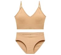 OBASDFD Bra Set Women's Deep V Tank Top No Underwire Small Breast Push-up Triangle Cup(Khaki,XL)(Beige,XL)