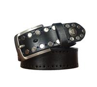 OBASDFD Cinture In Pelle Con Borchie - Rivetti In Metallo Da Donna E Uomo For Jeans, Pantaloni Abbigliamento Gotico(Black,110CM/43.3'')