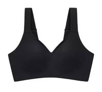 OBASDFD Comfortable Adjustable T-Shirt Bra with Steel Ring for Women with V-Neck, Light Purple, 3XL(Black,3XL)