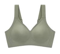 OBASDFD Comfortable Adjustable T-Shirt Bra with Steel Ring for Women with V-Neck, Light Purple, 3XL(Green,XL)