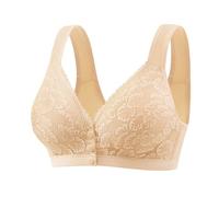 OBASDFD Comfortable Bra with Wire-Free Front Closure. Stylish Tank Top Design, Everyday Wear And Support., Pink, 14(Beige,14)