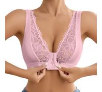 OBASDFD Comfortable Casual Lace Front Bra Versatile Tank Design Ideal for Everyday Wear And Layering Activities, White, L(Pink,M)