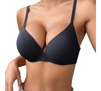 OBASDFD Comfortable Full Coverage Bra for Everyday Wear, Ideal for Pairing with T-Shirts And for all Seasons. Additional Support for The Figure. Detailed Size Details Included., Black, 12(Blue,12)