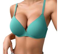 OBASDFD Comfortable Full Coverage Bra for Everyday Wear, Ideal for Pairing with T-Shirts And for all Seasons. Additional Support for The Figure. Detailed Size Details Included., Green, 8(Green,6)