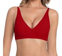 OBASDFD Comfortable, Seamless Bra with Full Coverage, Built-in Padding for Daily Support, Gentle Lifting Effect., Wine Red, S(Black,XXL)