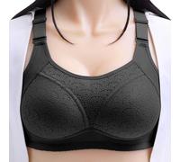OBASDFD Comfortable Seamless Full Cup Bra for Women, Wireless with Soft Support, Normal And Large Size Fitness, Black, 12(Black,10)