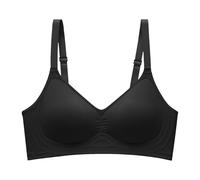 OBASDFD Comfortable Seamless Full Cup Bra for Women, Wireless with Soft Support, Regular And Large Size, Green, M(Black,L)
