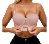 OBASDFD Comfortable, Supportive Bra with Front Closure, Adjustable Straps And Removable Design for all Seasons And Versatile Styling, Light Pink, 32C(Black,38C)